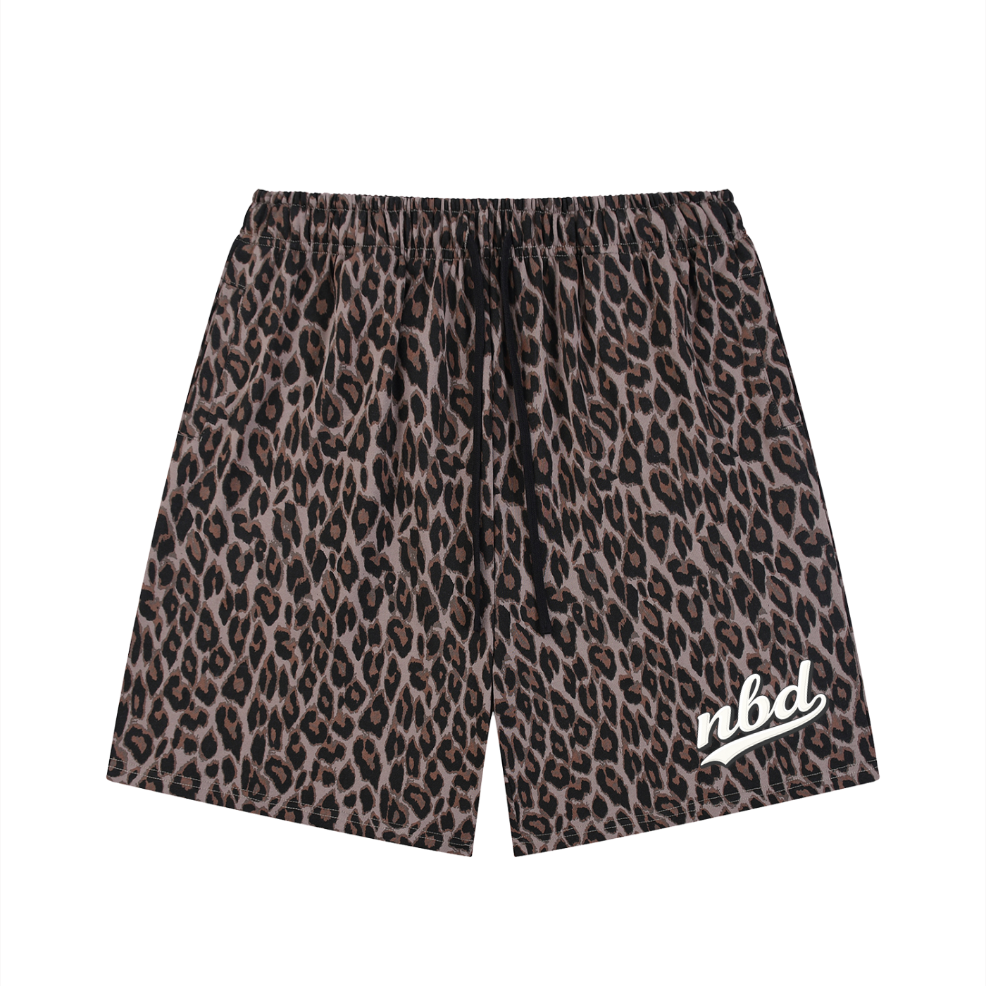 Unisex Heavyweight Leopard Drawstring Shorts