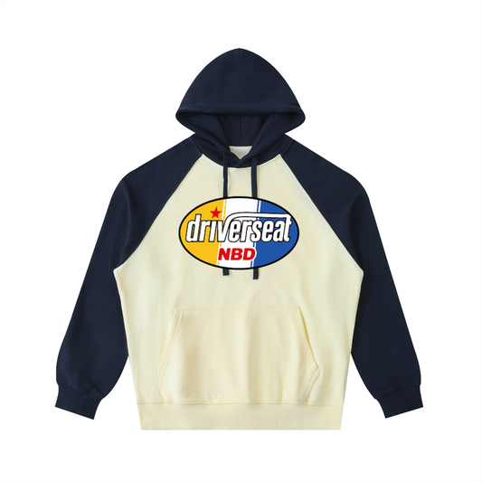 Oval Badge Color-Block Hoodie
