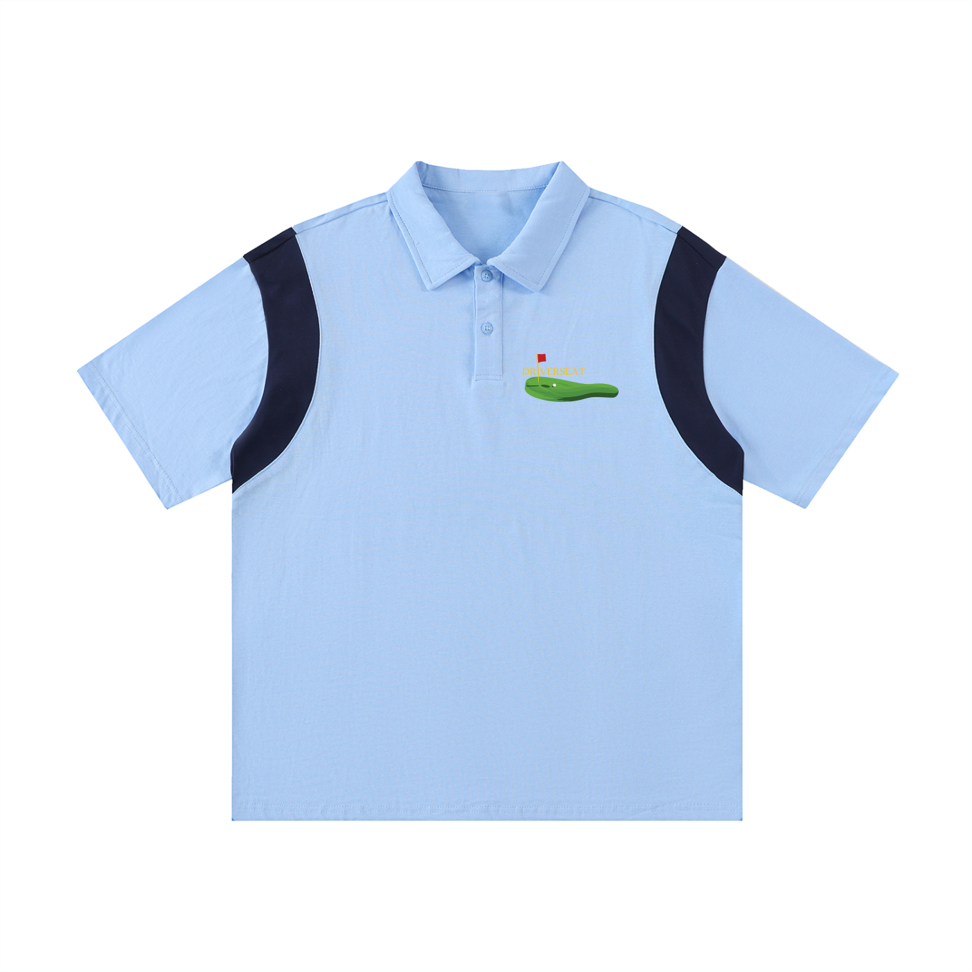 Greensmen Contrast Panel Cotton Polo Shirt