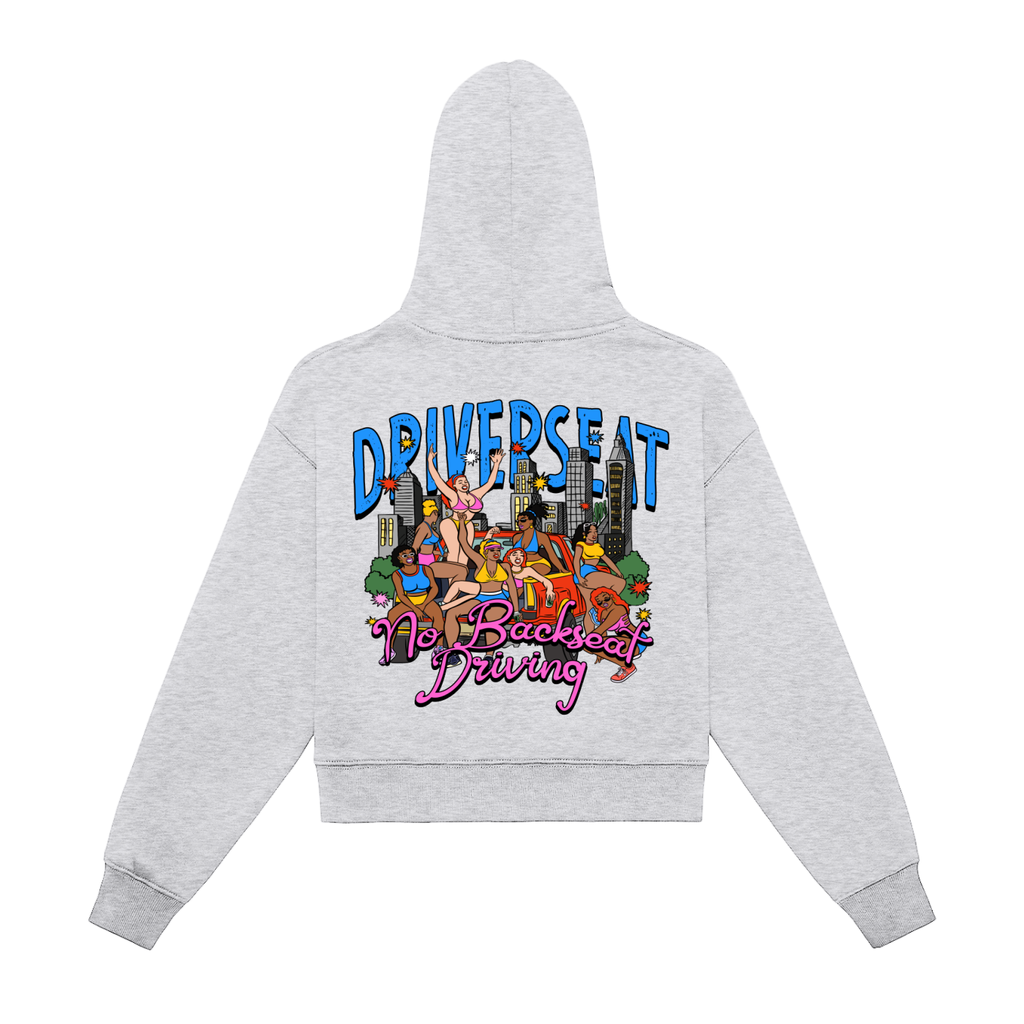 Girlsss Fleeced Zip-Up Cropped Hoodie