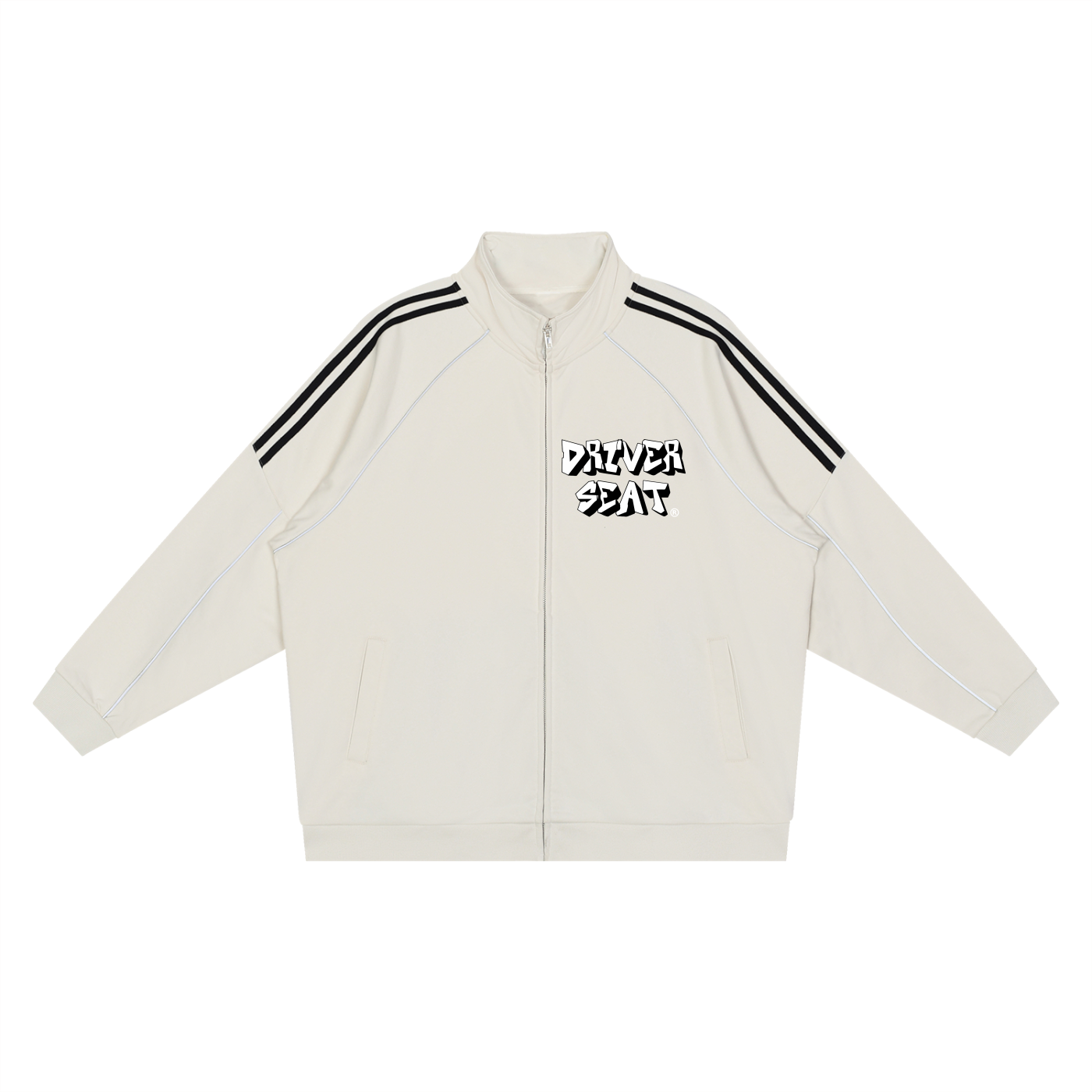 Logo Reflection Striped Sleeve  Jacket