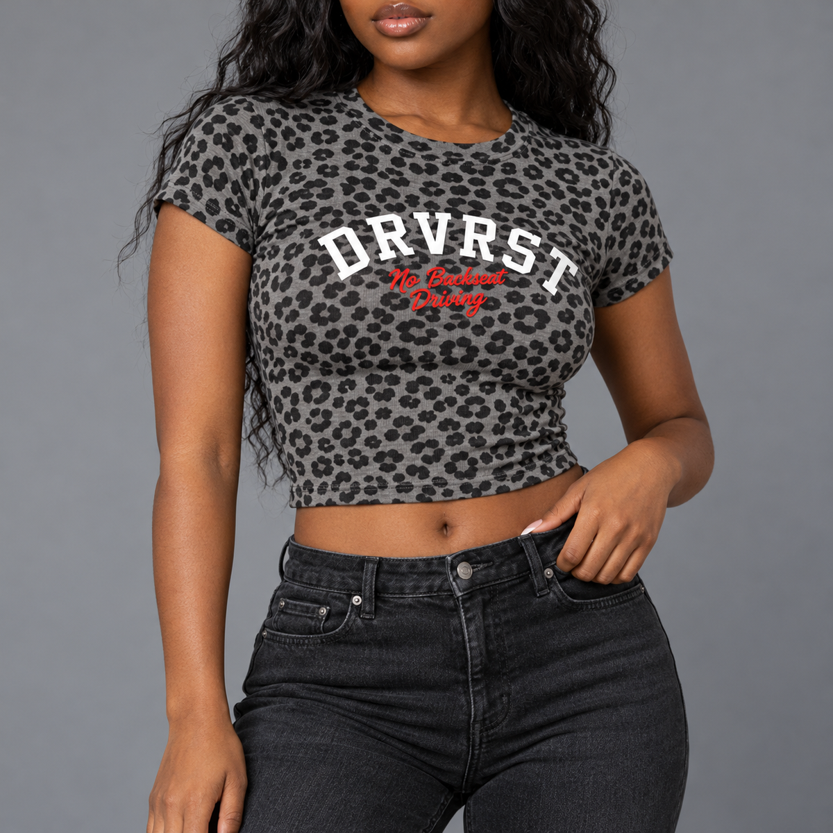 Women’s Leopard Print Crop T-Shirt
