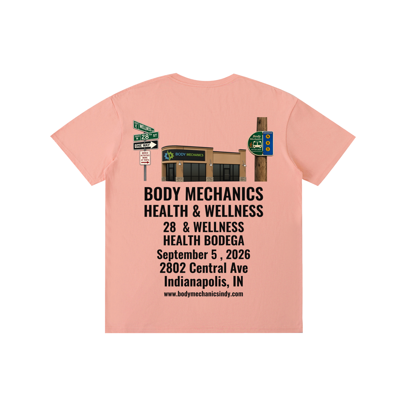 Body Mechanics STREET Pure Cotton Unisex T-Shirt 5.8oz