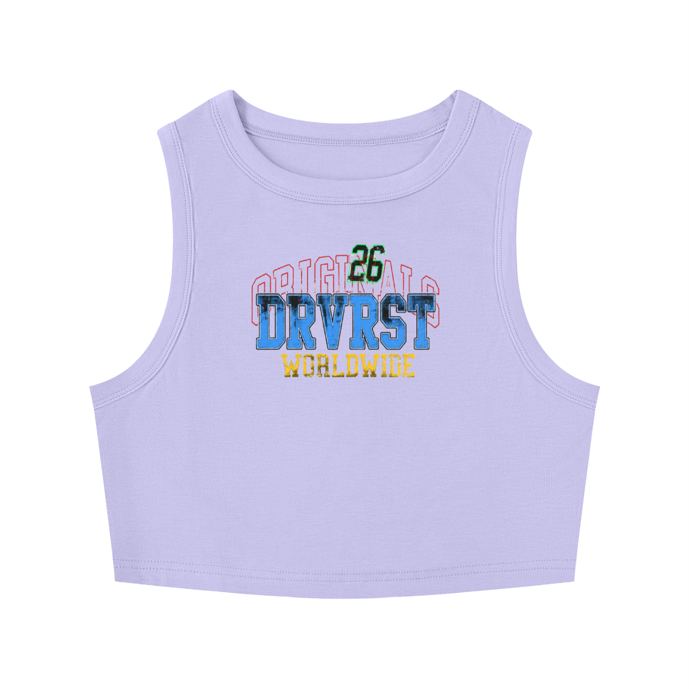Worldwide Crewneck Crop Tank Top