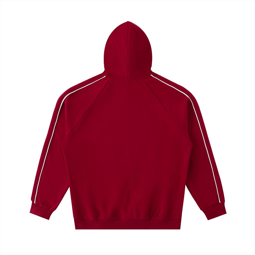 Oval Badge Contrast Piping Hoodie