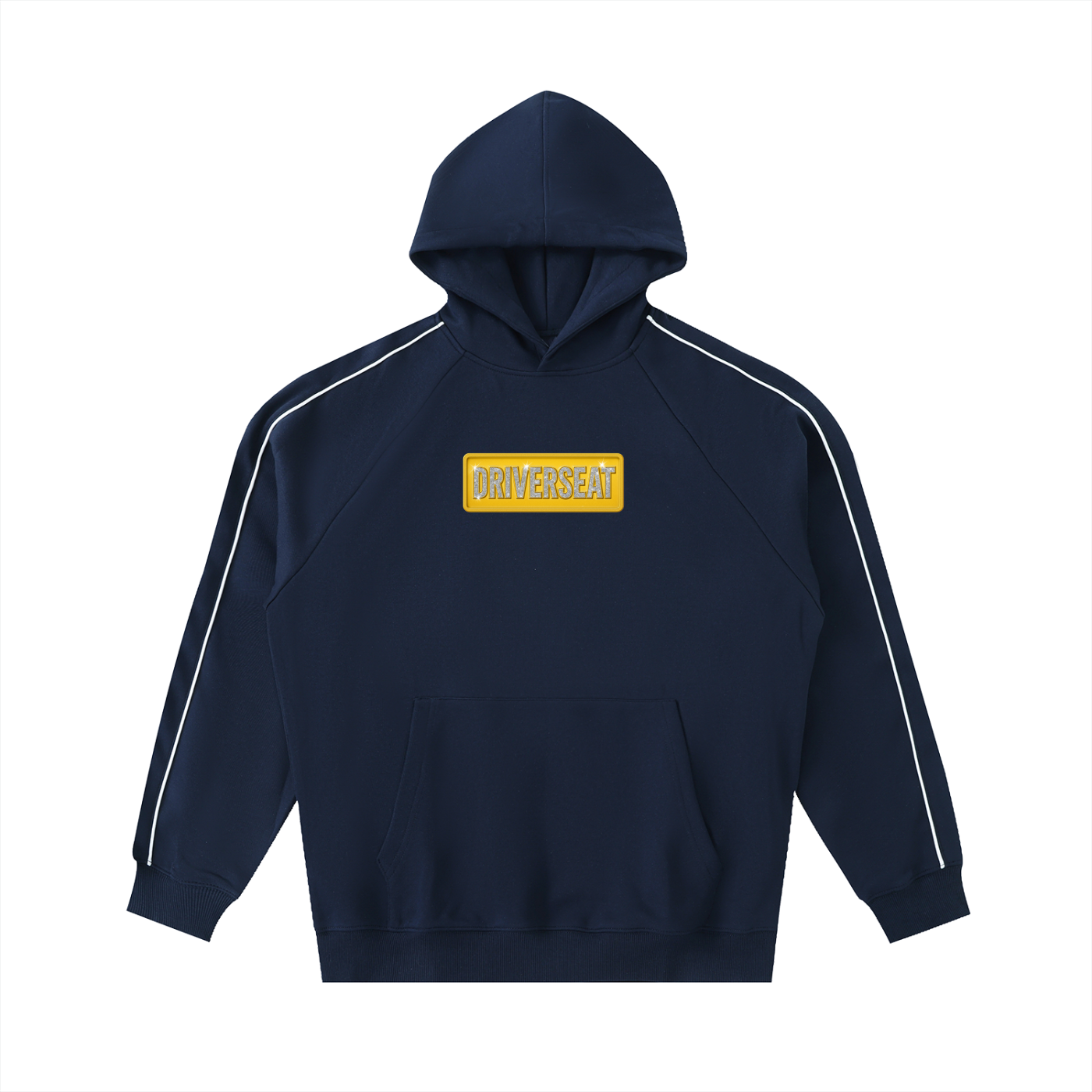 Bling Contrast Piping Hoodie