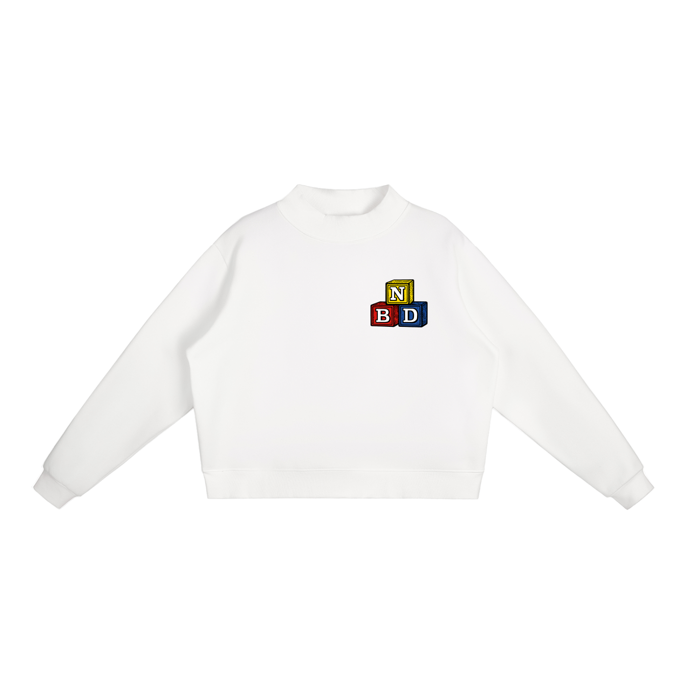 Blocks Fleece Mock-Neck Sweatshirt