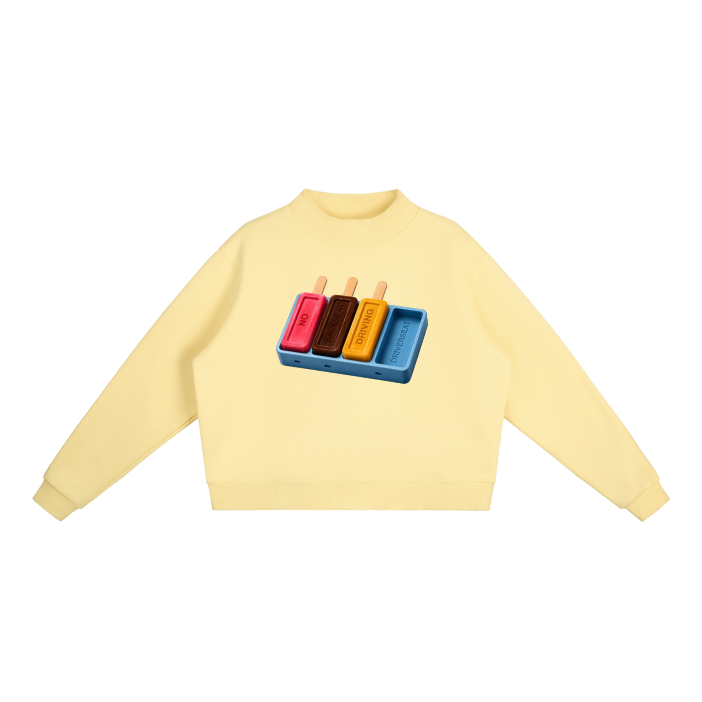 Ice Cream Fleece Mock-Neck Sweatshirt