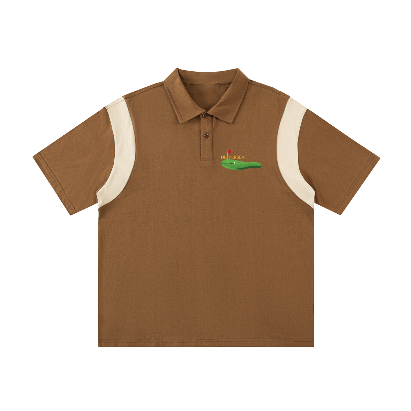 Greensmen Contrast Panel Cotton Polo Shirt
