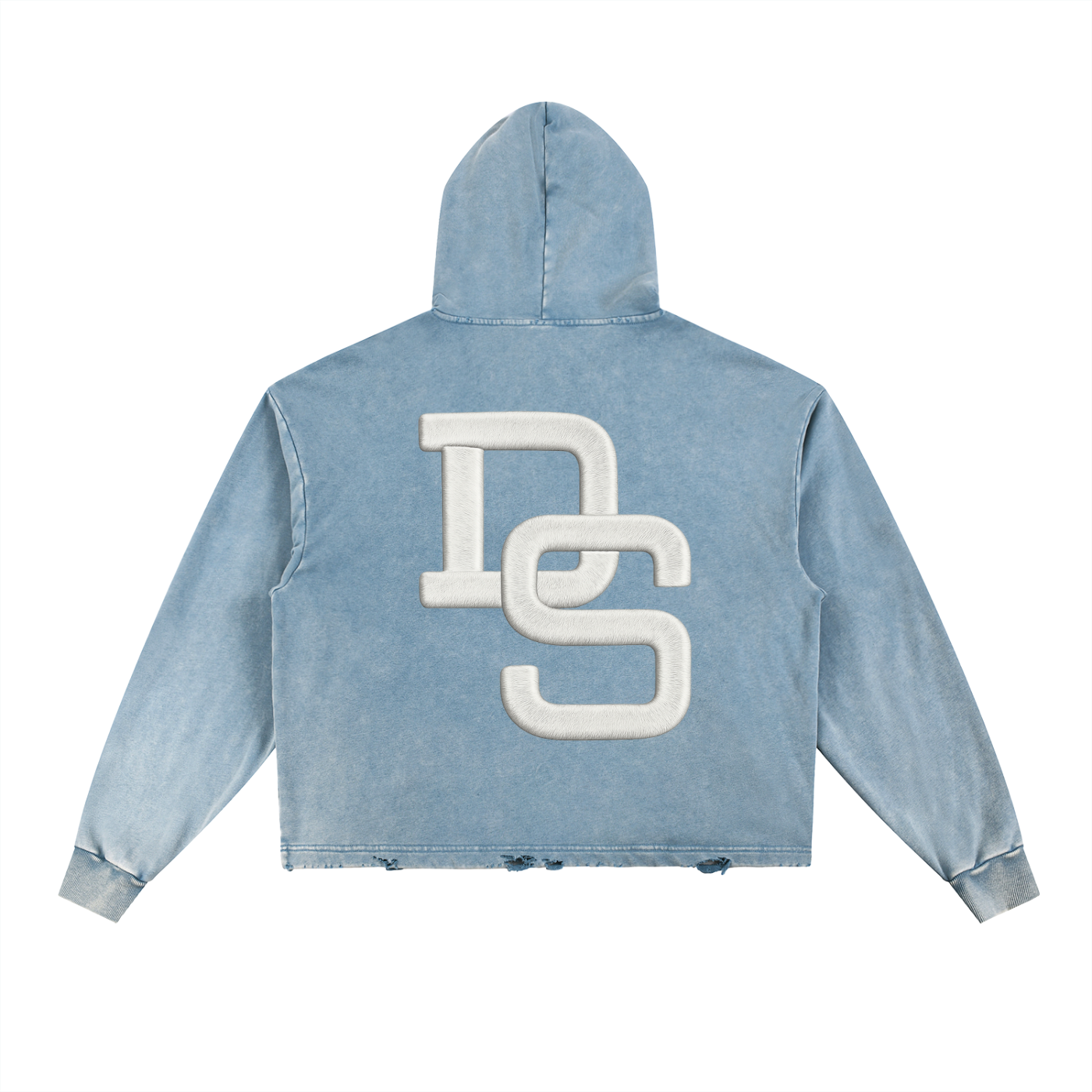 Stitch Vintage Washed Frayed-Hem Hoodie