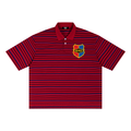 Unisex Striped Boxy Collared Polo Shirt