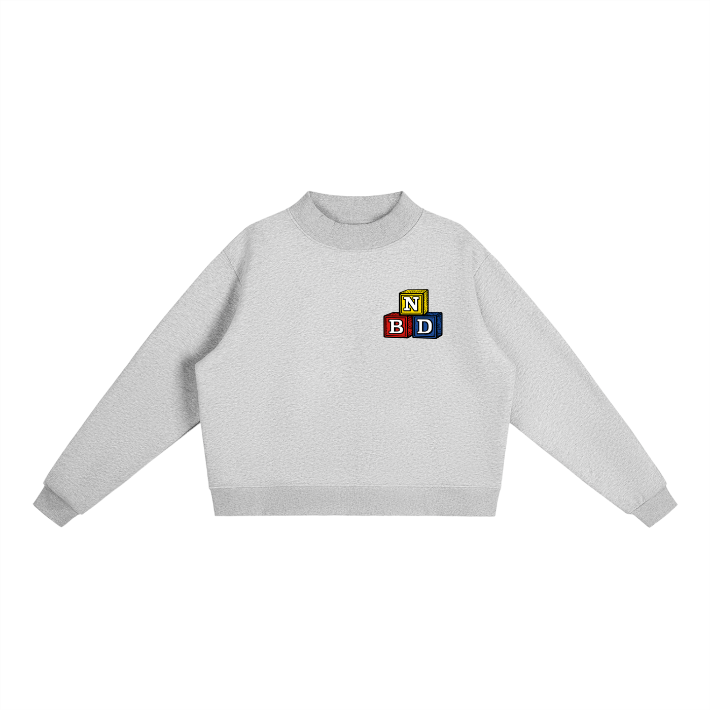 Blocks Fleece Mock-Neck Sweatshirt