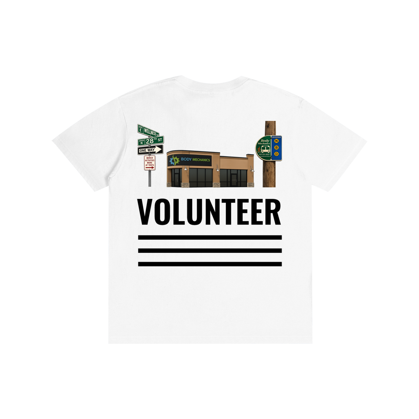Body Mechanics STREET volunteer Pure Cotton Unisex T-Shirt 5.8oz