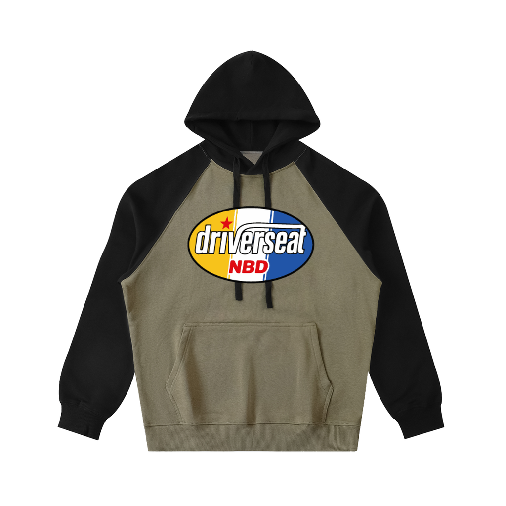 Oval Badge Color-Block Hoodie