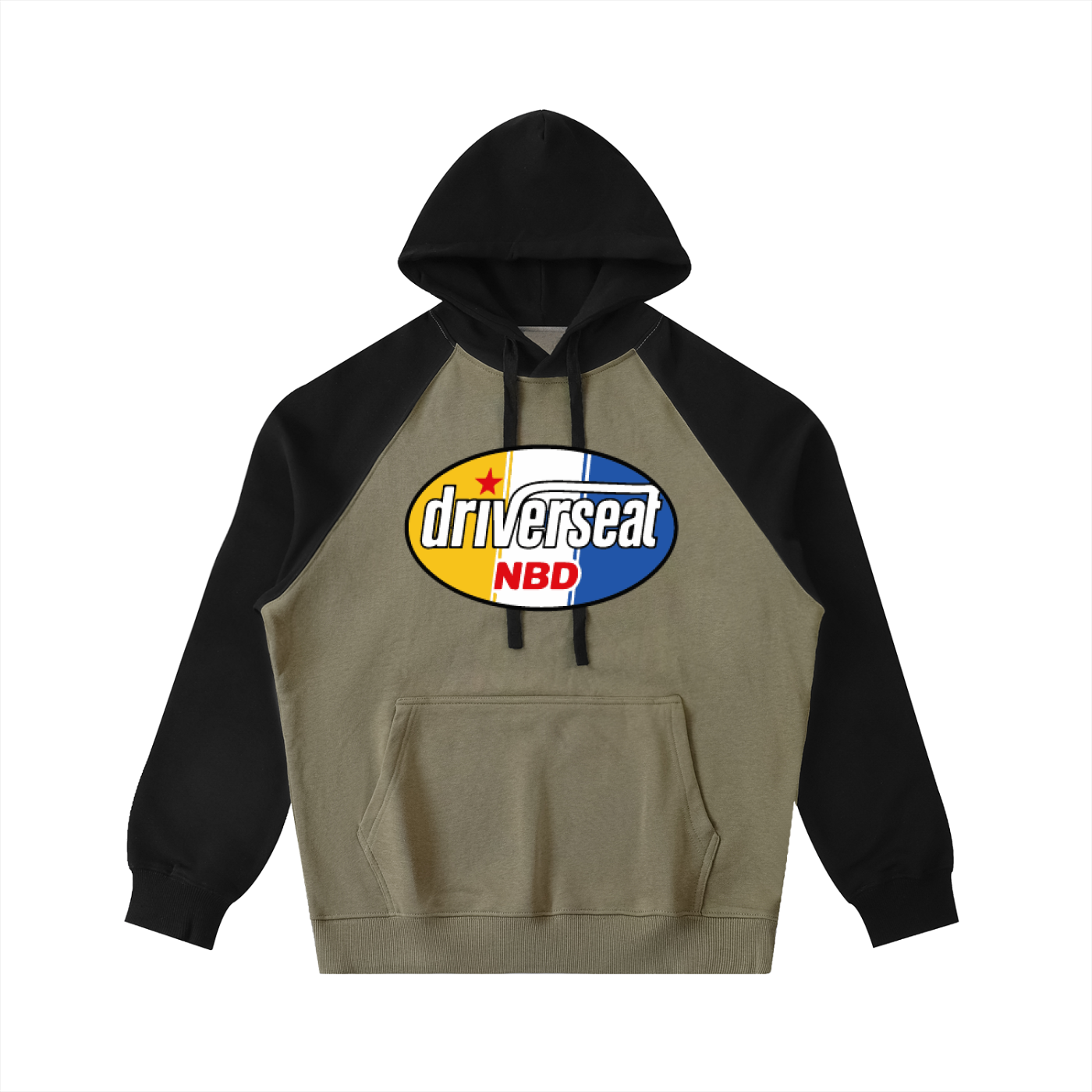 Oval Badge Color-Block Hoodie