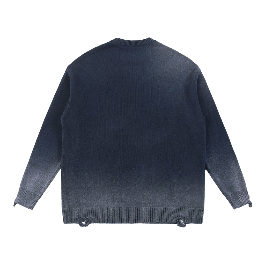 NBD Flame Sun Fade Distressed Sweater