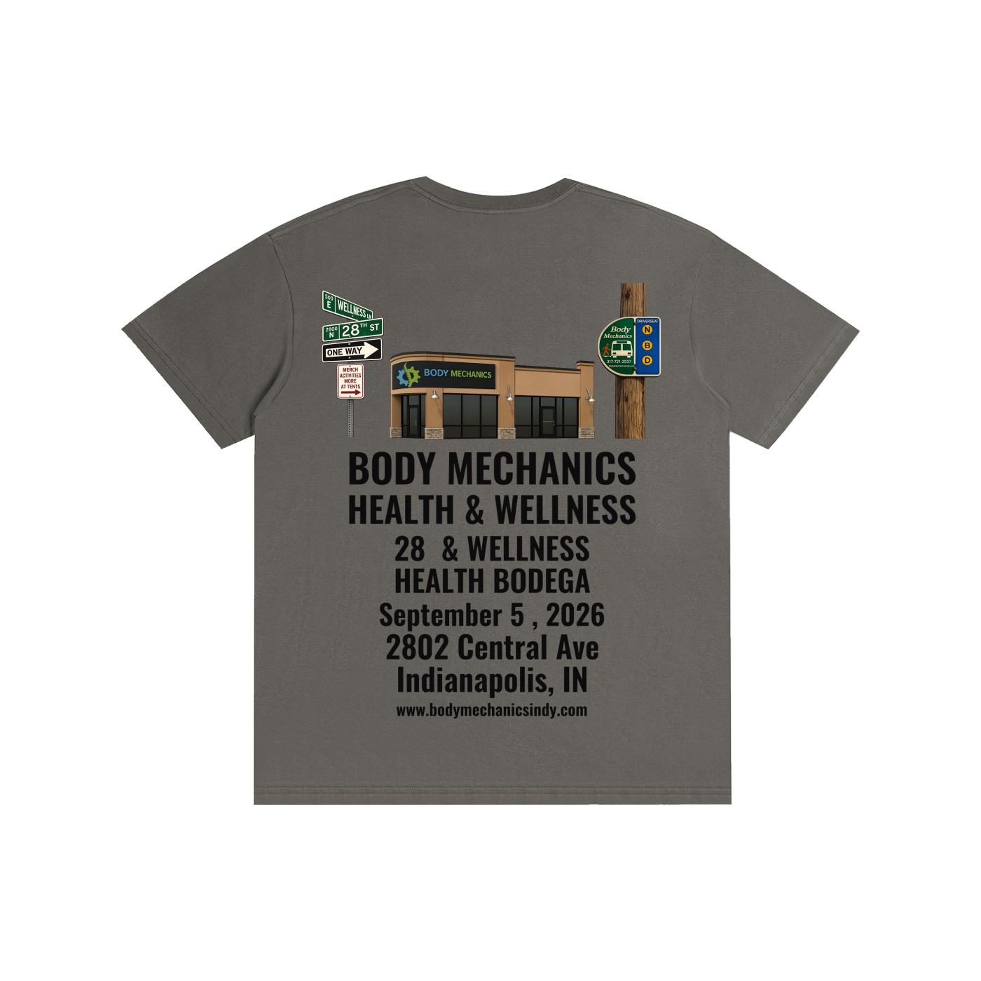Body Mechanics STREET Pure Cotton Unisex T-Shirt 5.8oz