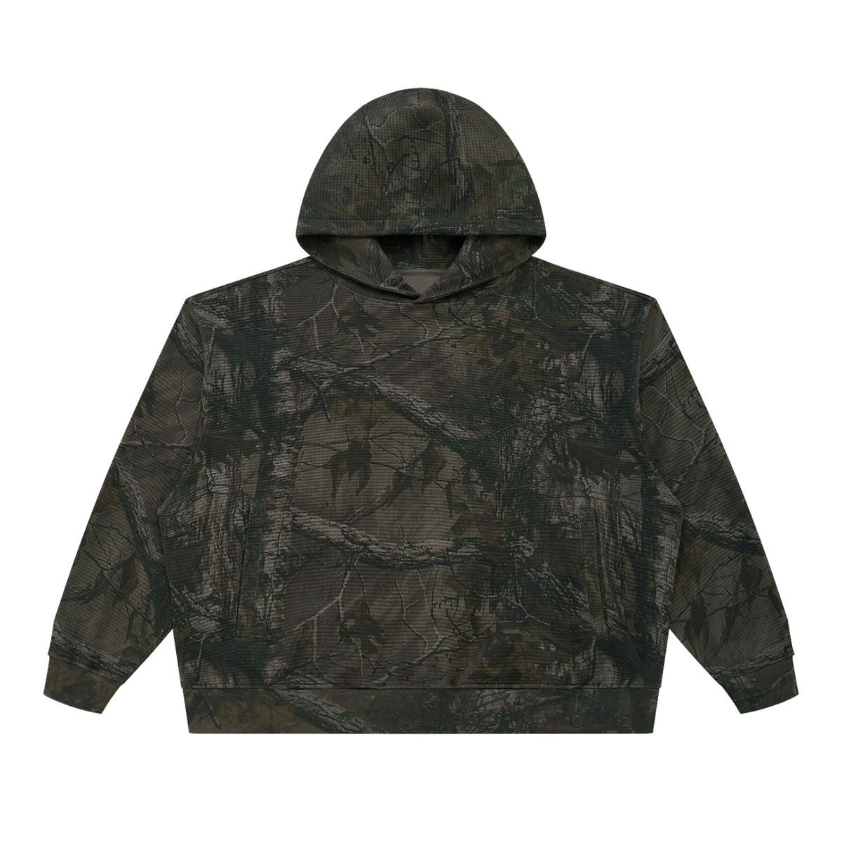 Unisex Waffle Tree Camo Boxy Hoodie