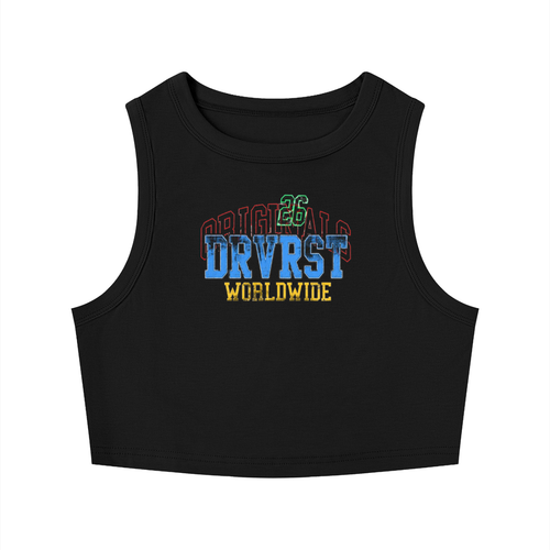 Worldwide Crewneck Crop Tank Top