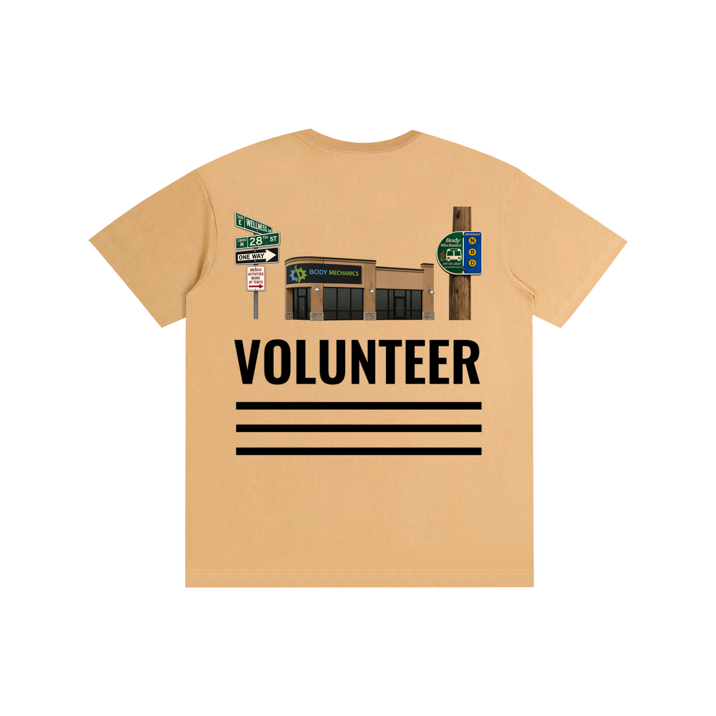 Body Mechanics STREET volunteer Pure Cotton Unisex T-Shirt 5.8oz