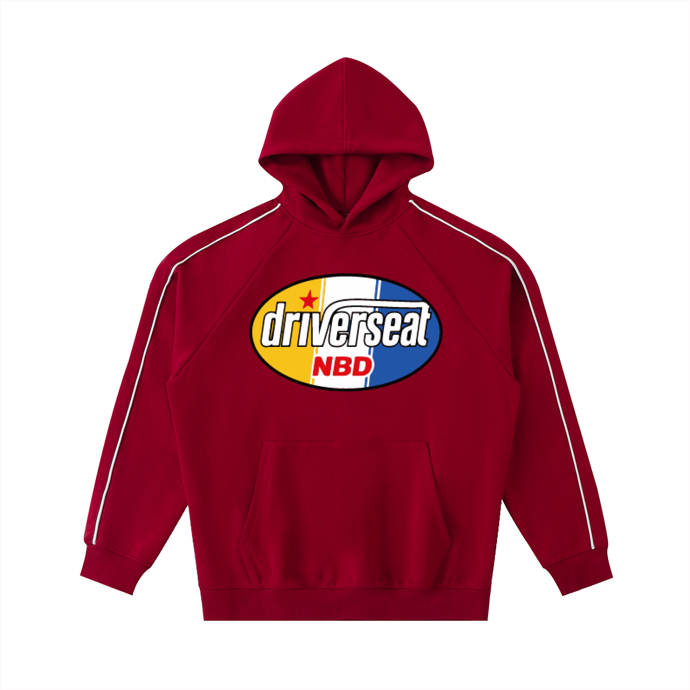 Oval Badge Contrast Piping Hoodie