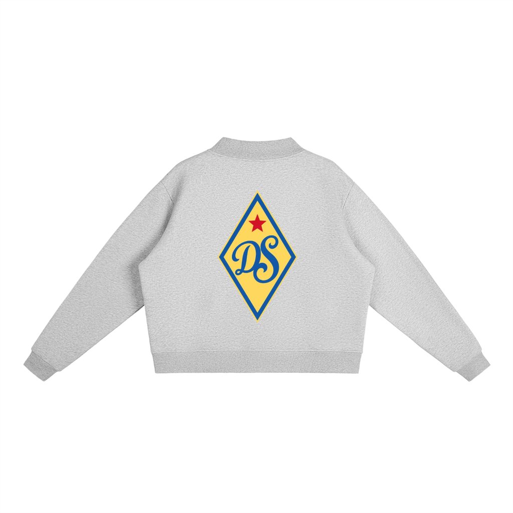 Diamond Fleece Mock-Neck Sweatshirt