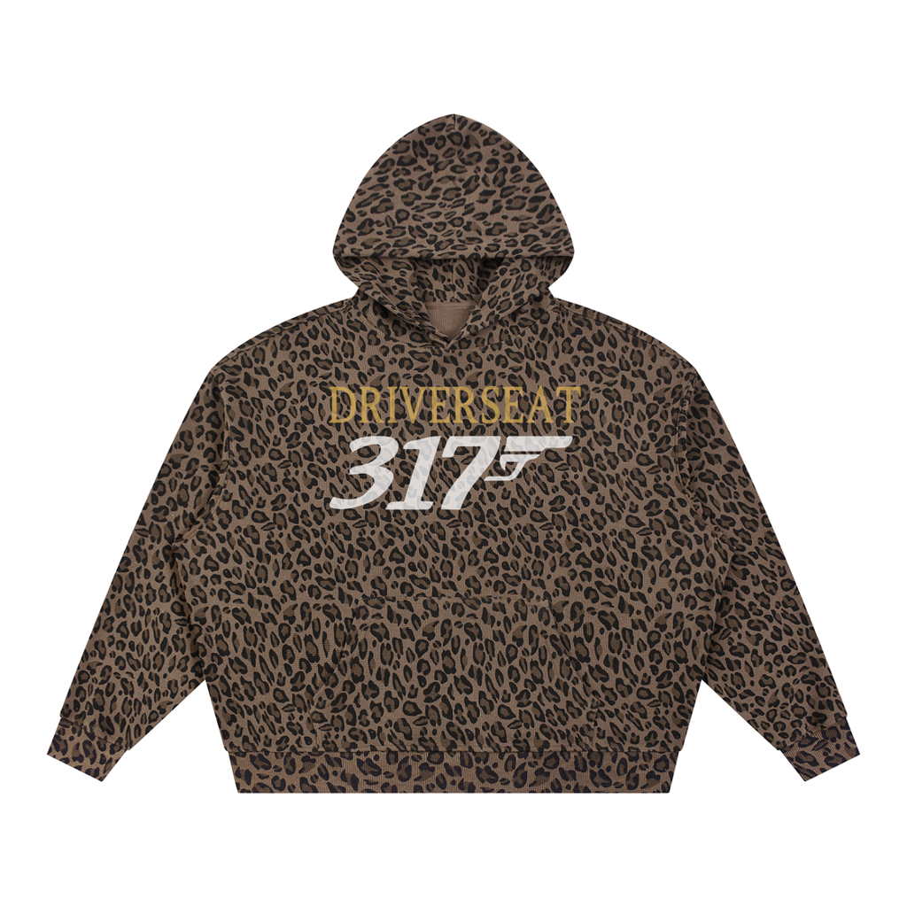 Unisex Boxy Leopard Print Hoodie