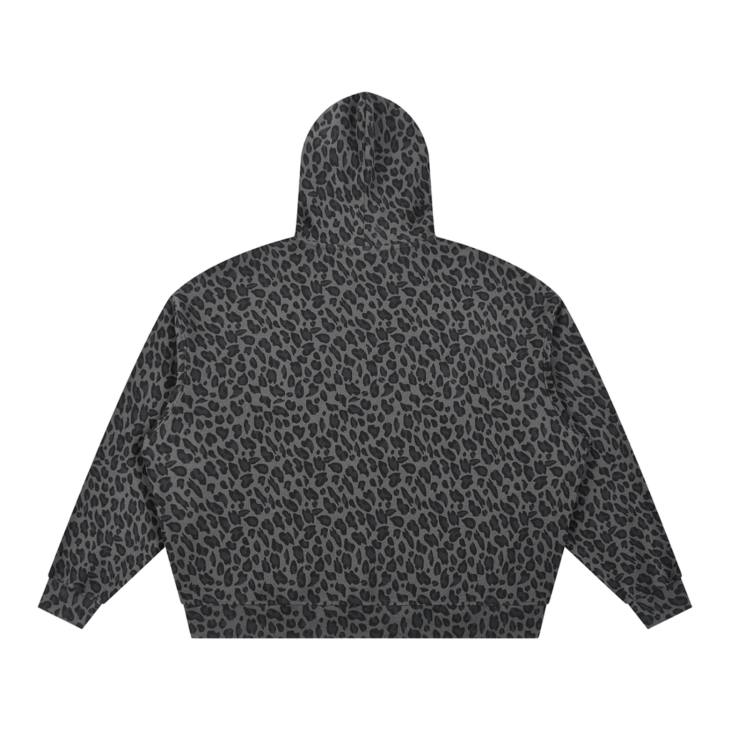 Unisex Boxy Leopard Print Hoodie