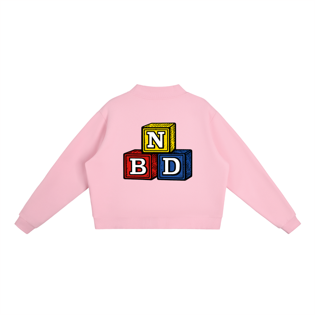 Blocks Fleece Mock-Neck Sweatshirt