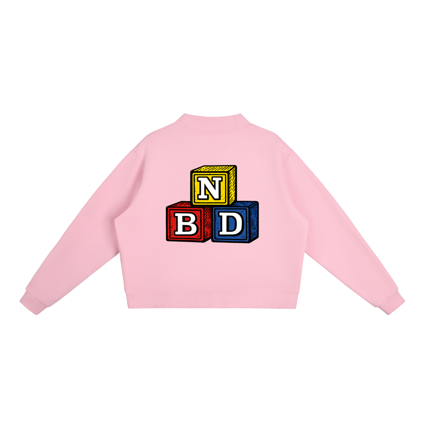 Blocks Fleece Mock-Neck Sweatshirt