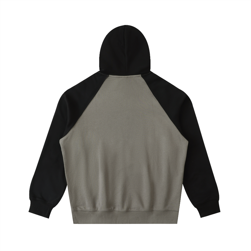 Oval Badge Color-Block Hoodie