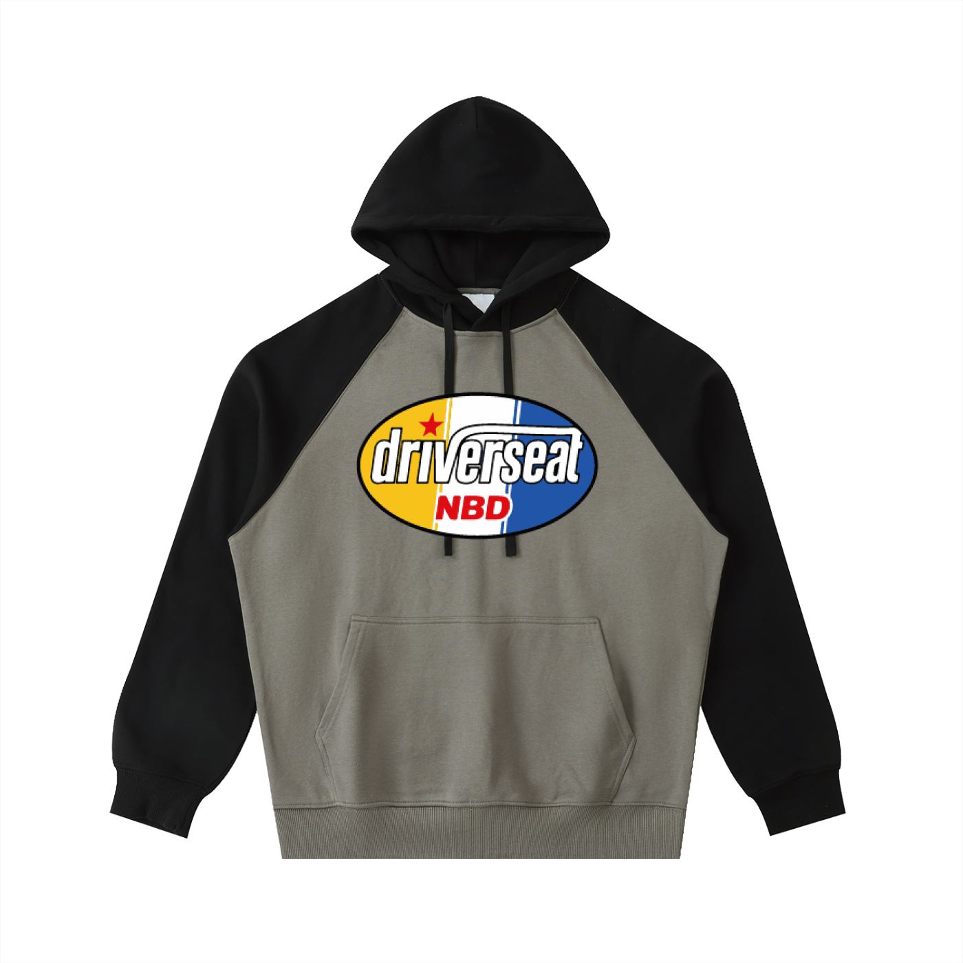 Oval Badge Color-Block Hoodie