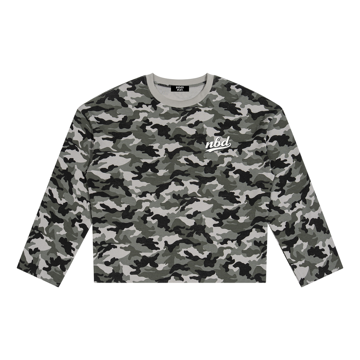 Secondary Script Camo Waffle Long Sleeve