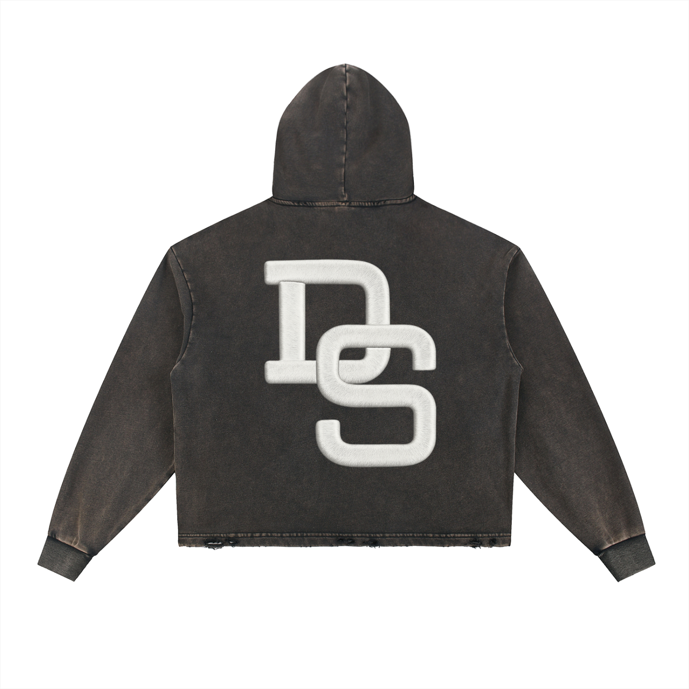 Stitch Vintage Washed Frayed-Hem Hoodie