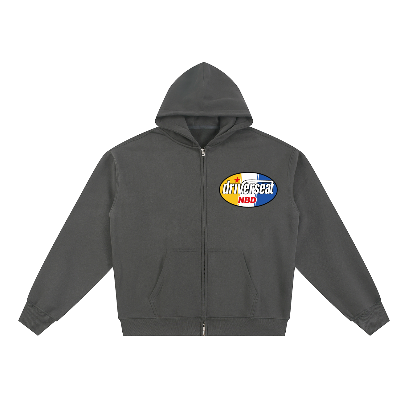 Oval Badge Zip-Through Hoodie