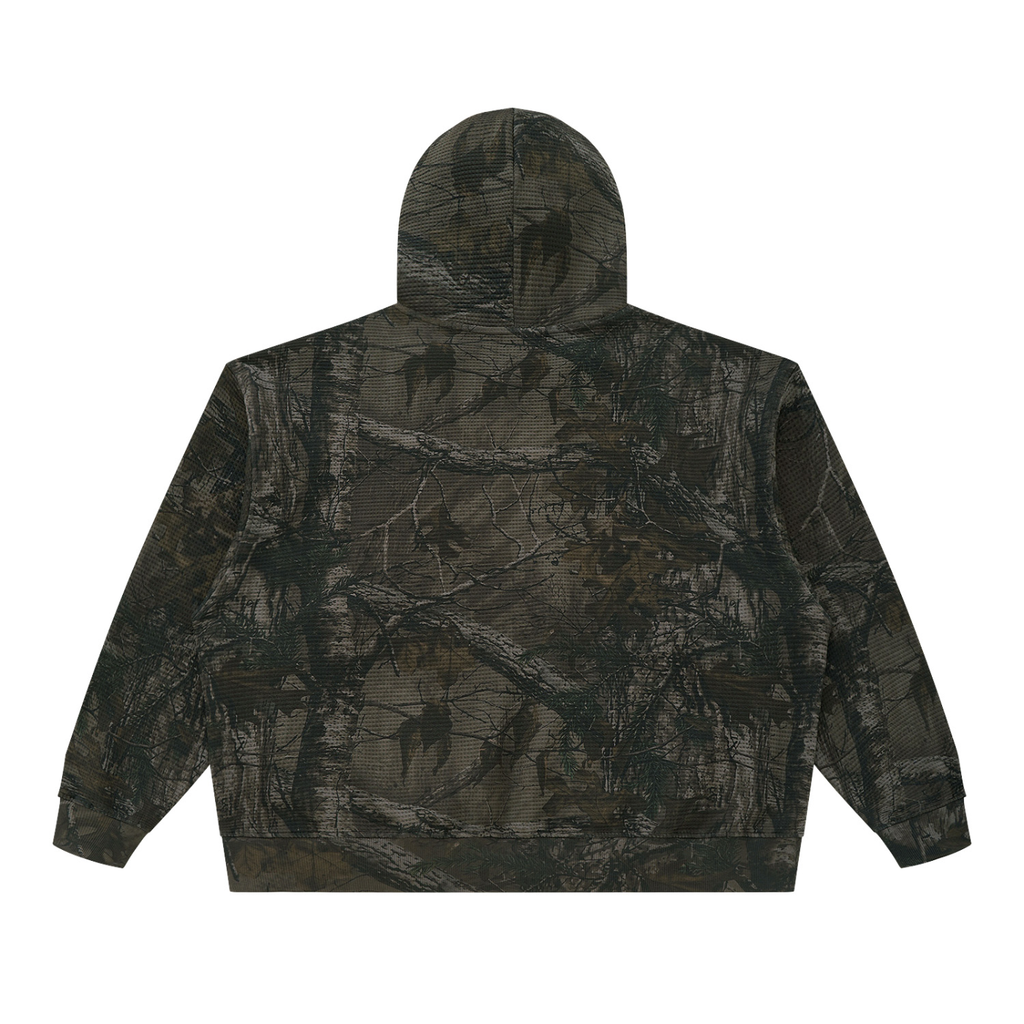 Unisex Waffle Tree Camo Boxy Hoodie