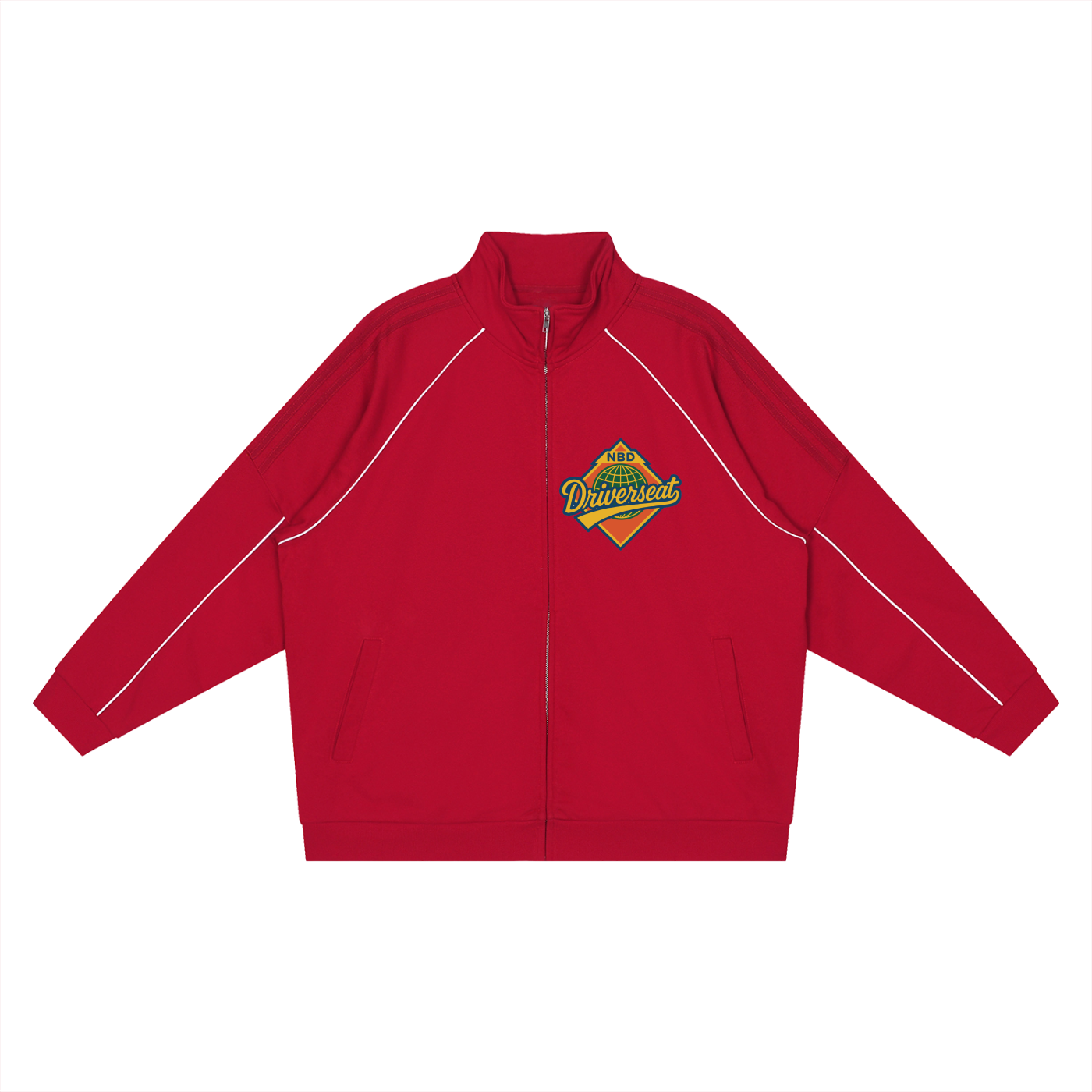 Reflection Striped Raglan Sleeve  Jacket