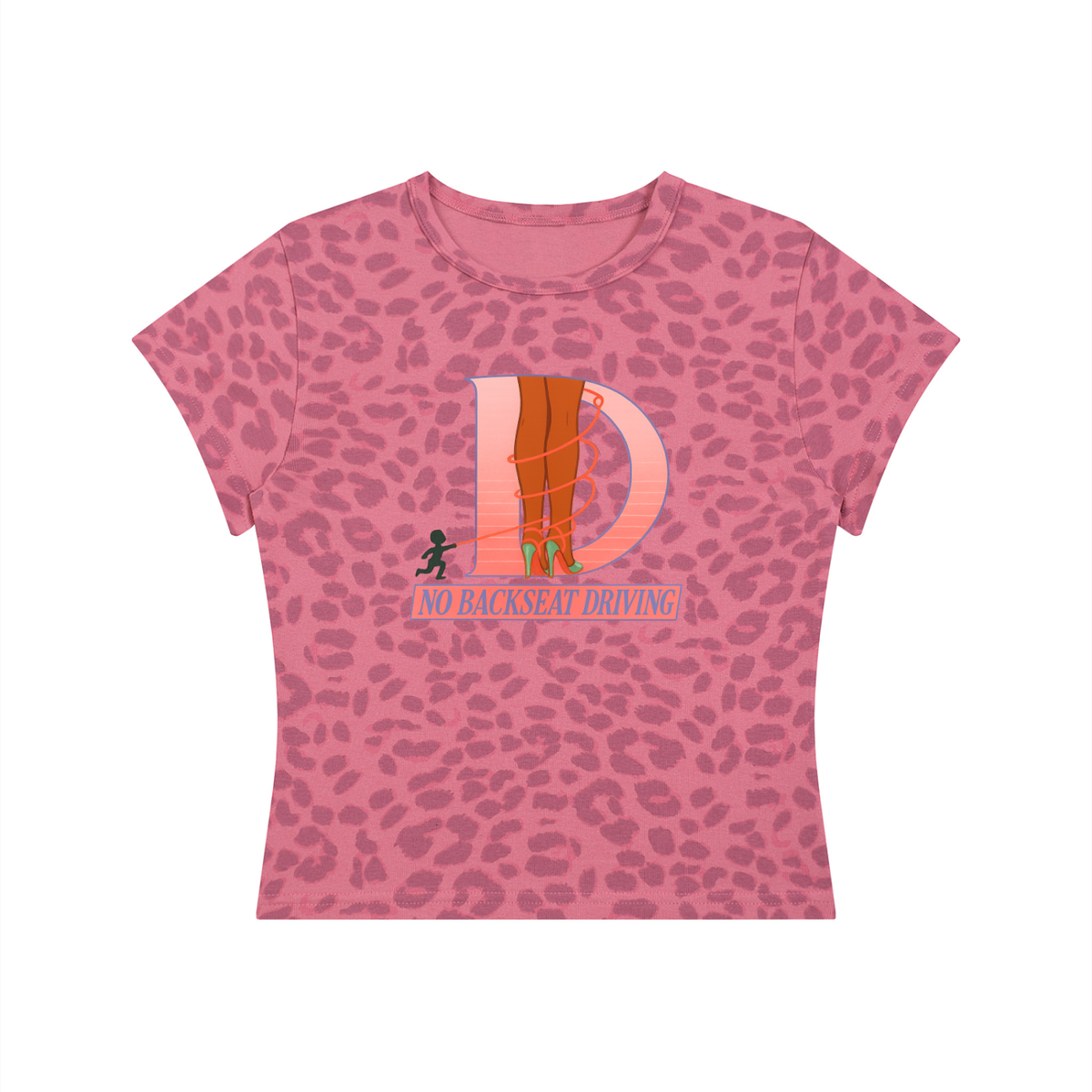 Women’s Tied Leopard Print Crop T-Shirt