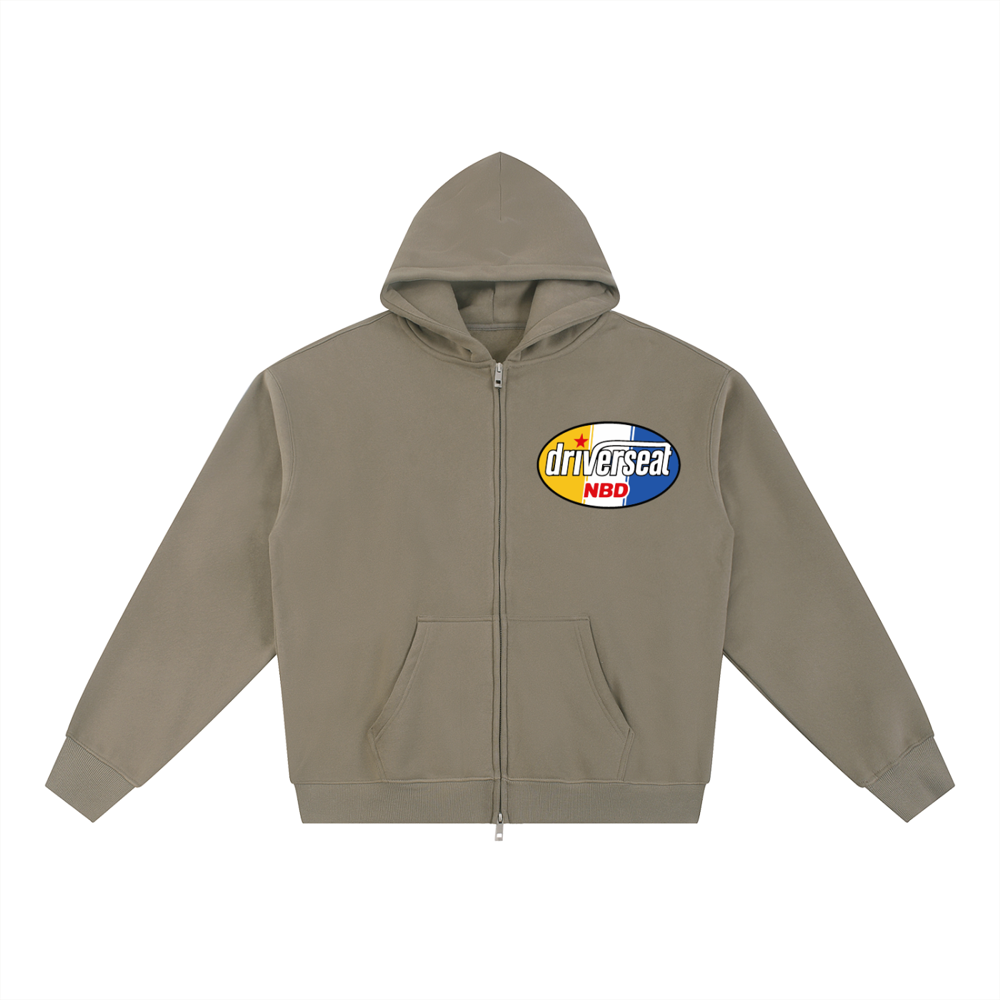 Oval Badge Zip-Through Hoodie
