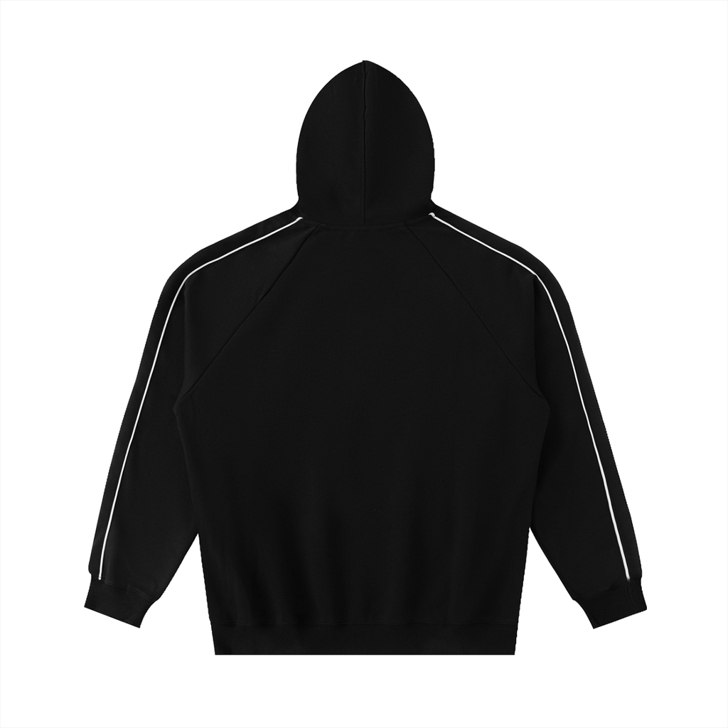Oval Badge Contrast Piping Hoodie