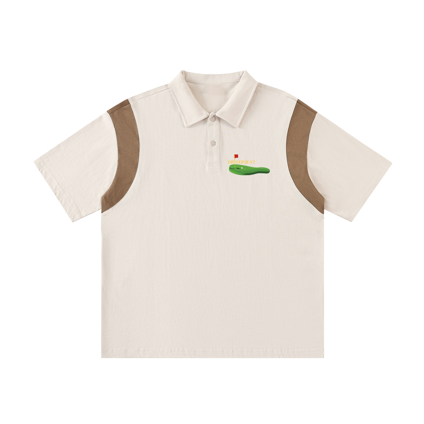 Greensmen Contrast Panel Cotton Polo Shirt