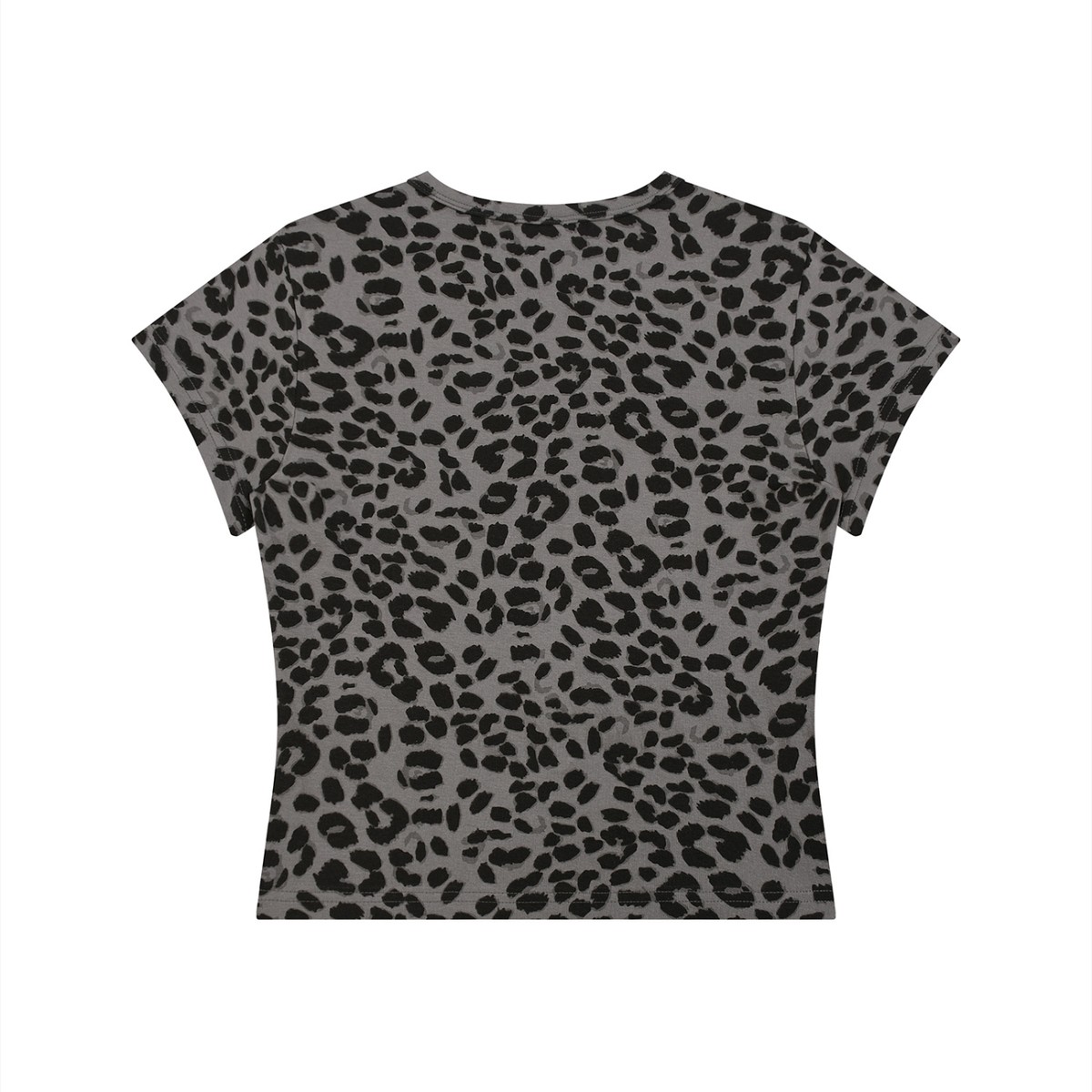 Women’s Tied Leopard Print Crop T-Shirt