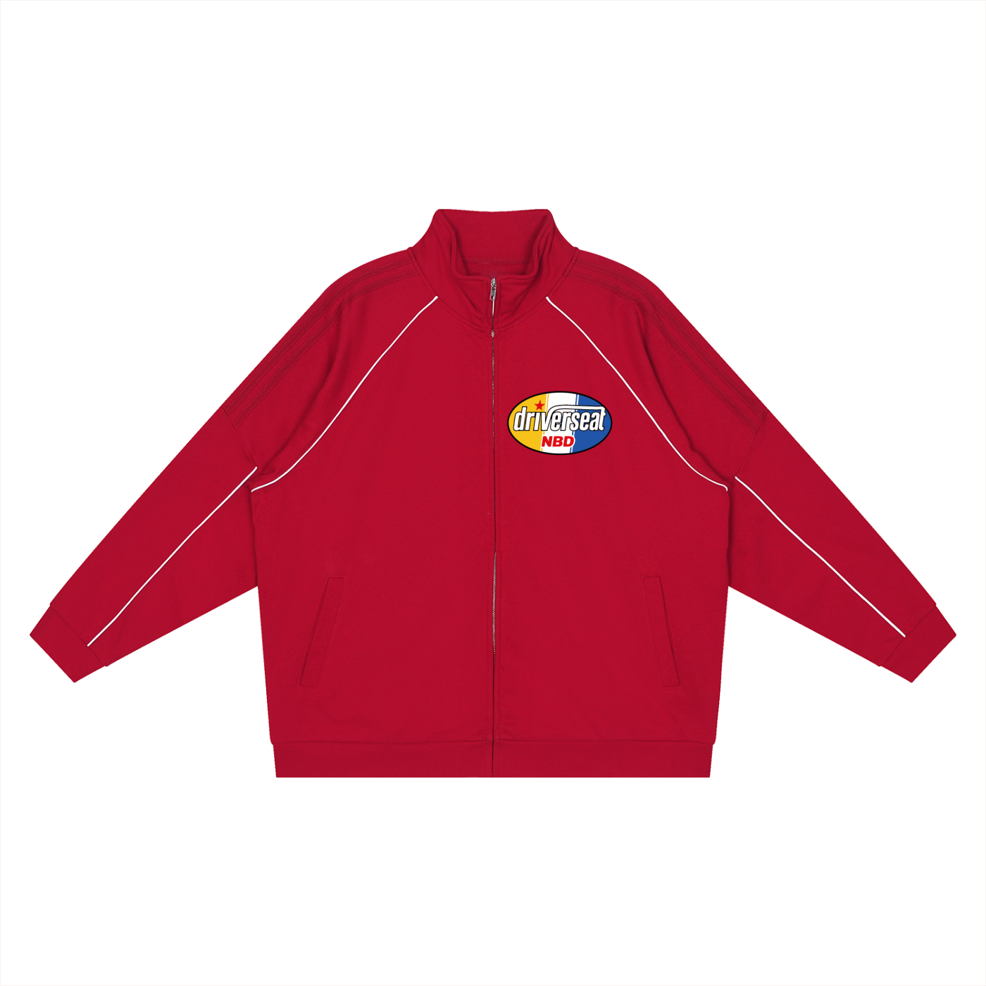 Oval Badge Reflection Striped Sleeve  Jacket