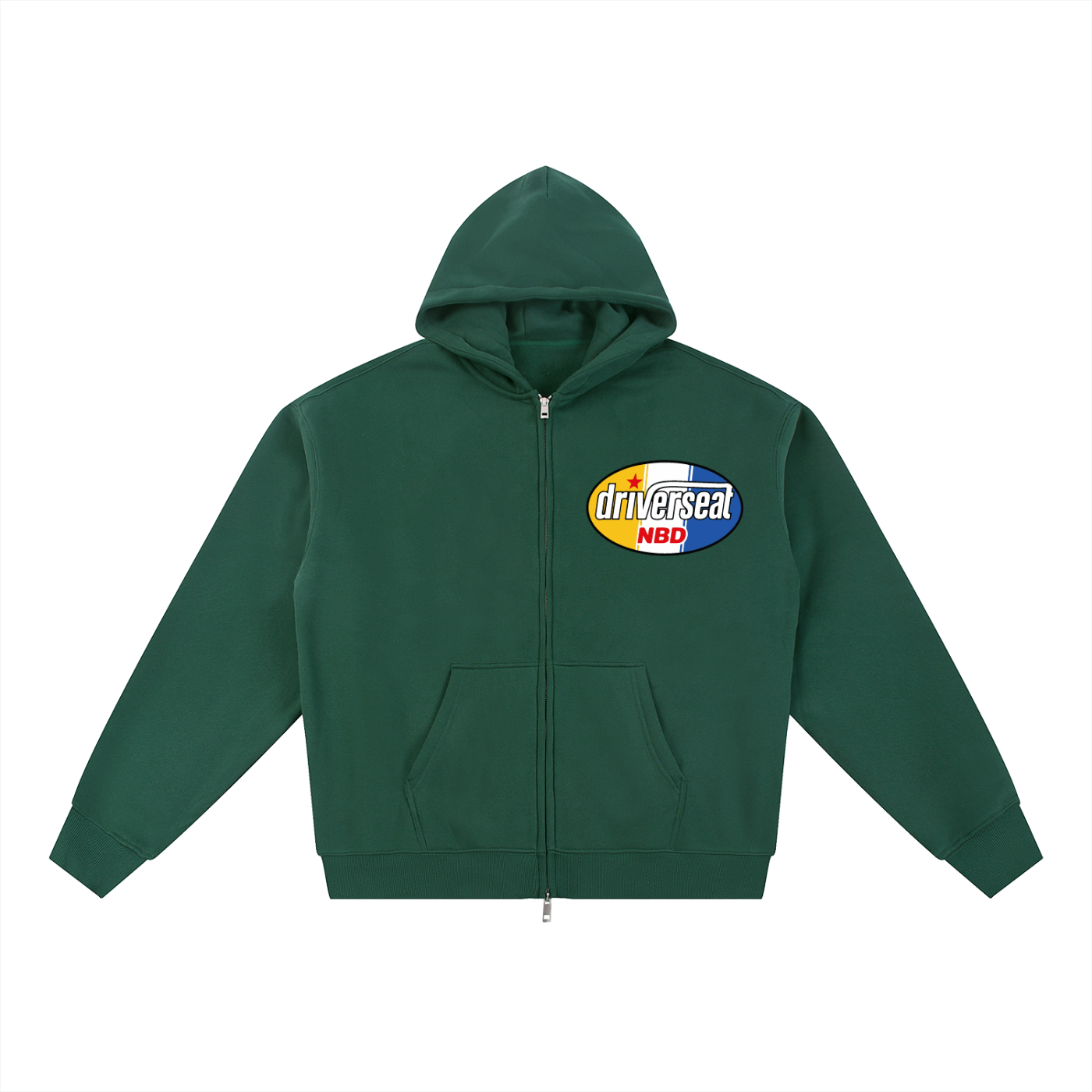 Oval Badge Zip-Through Hoodie