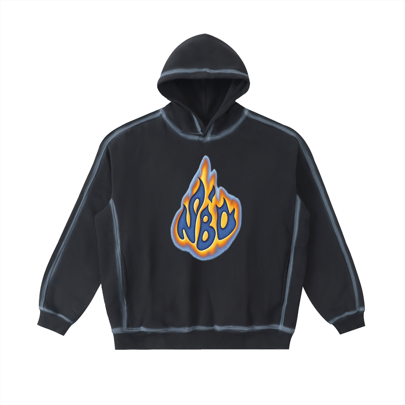 NBD Flame Sunfaded Edge Hoodie