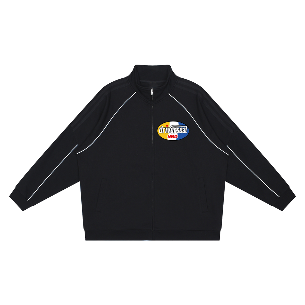 Oval Badge Reflection Striped Sleeve  Jacket