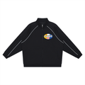 Oval Badge Reflection Striped Sleeve  Jacket