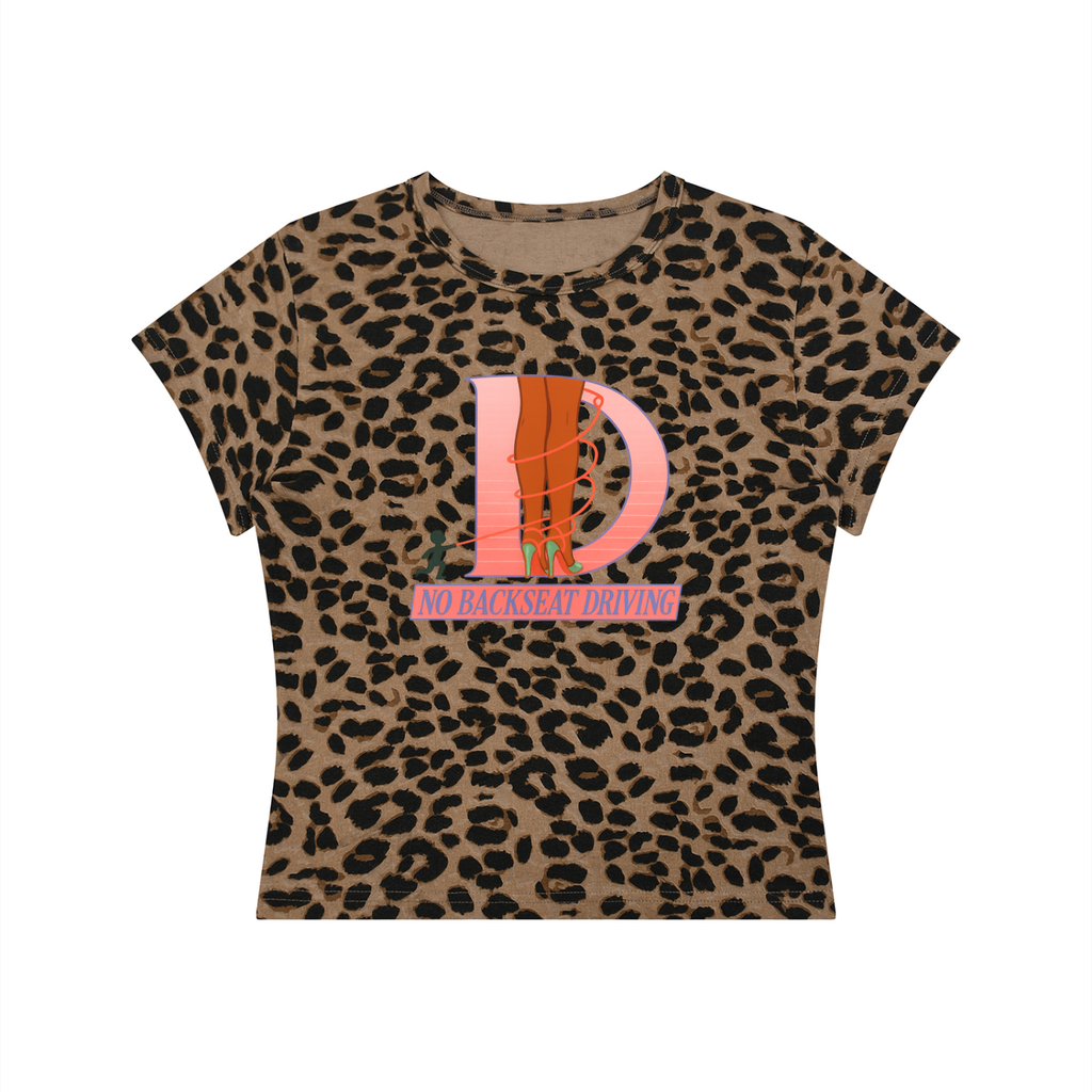 Women’s Tied Leopard Print Crop T-Shirt
