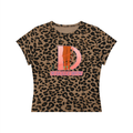 Women’s Tied Leopard Print Crop T-Shirt