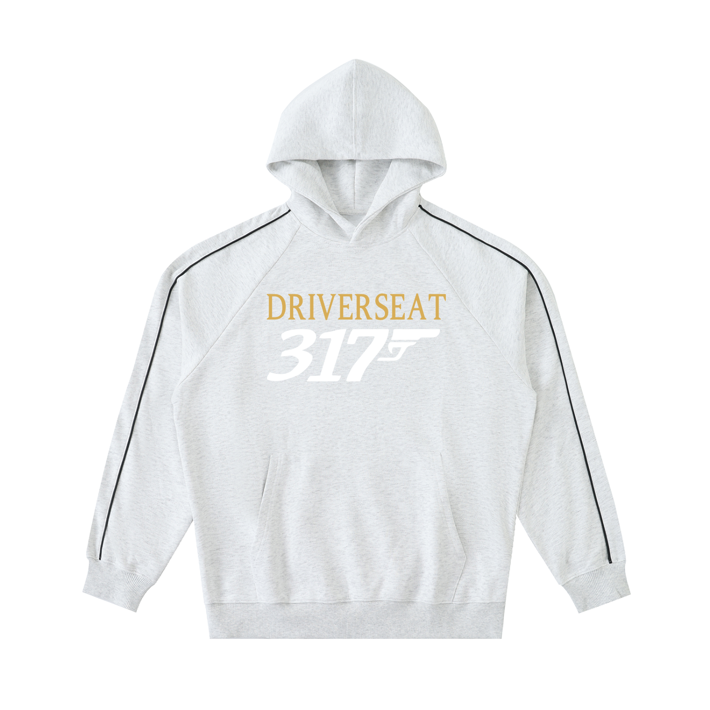 00317 Contrast Piping Hoodie